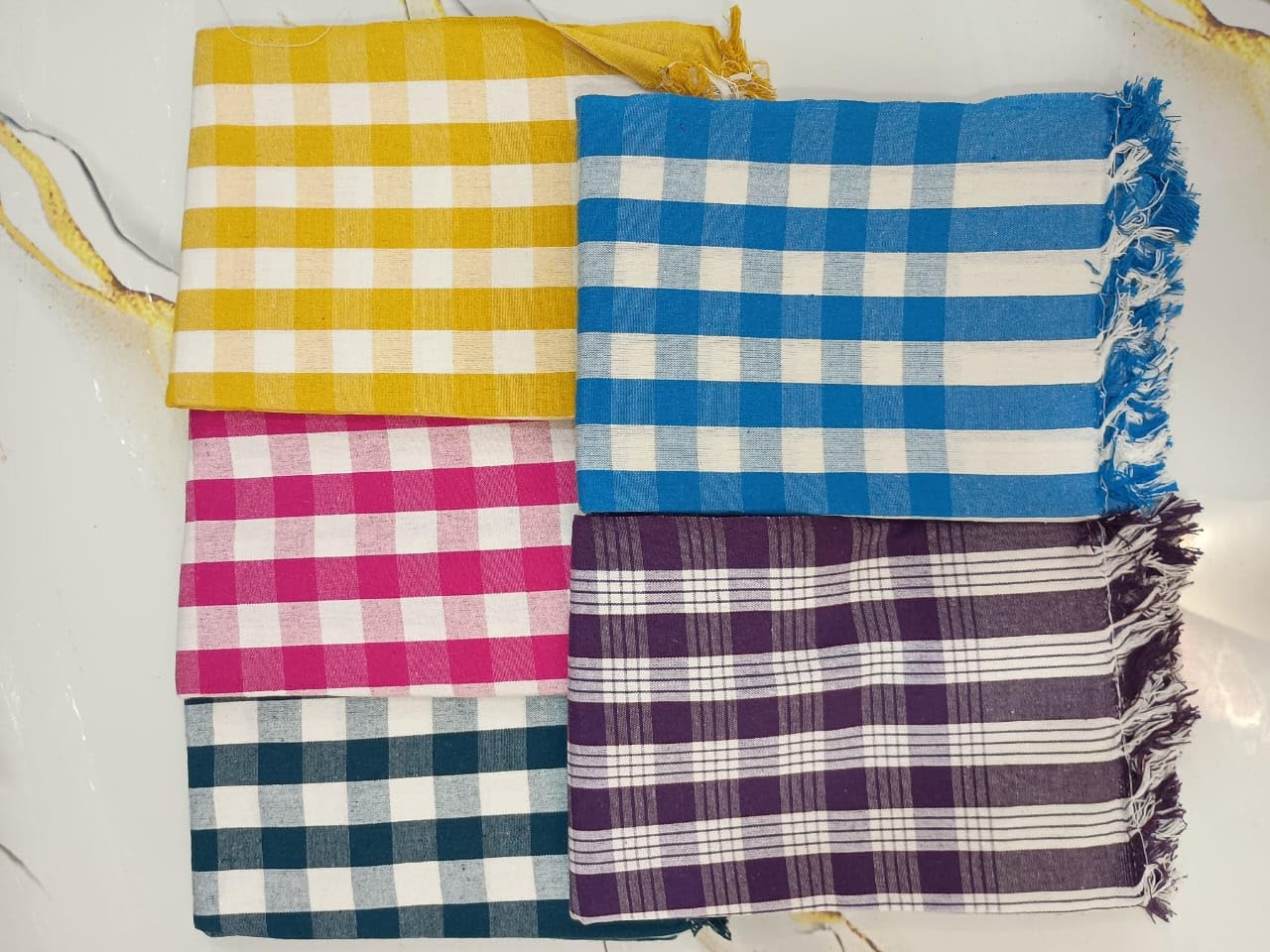 100% Pure Cotton Bath Towels (Pack of 5) XXXL Size 36x72 Inch (90x180 cm) – Multicolor