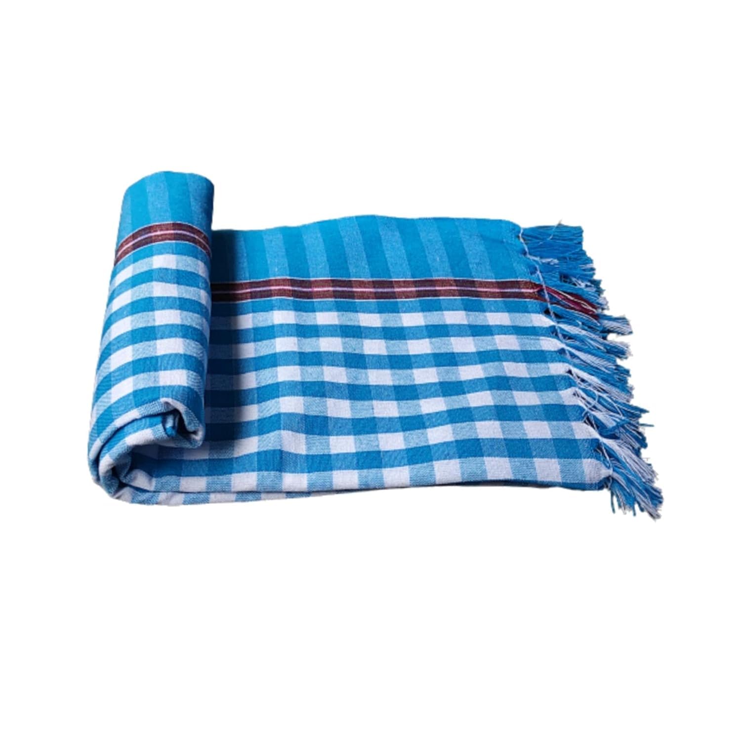 Cotton Bath Towels (Pack of 5) – Multicolor Checkered & Striped Bath Towels - Image 2