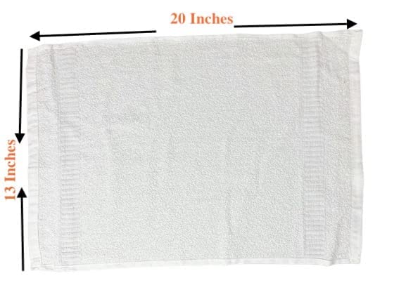 Cotton Hand Towels Set of 6 – Ultra Soft & Absorbent White Hand Towels for Bathroom, Kitchen, Gym & Spa - Image 2