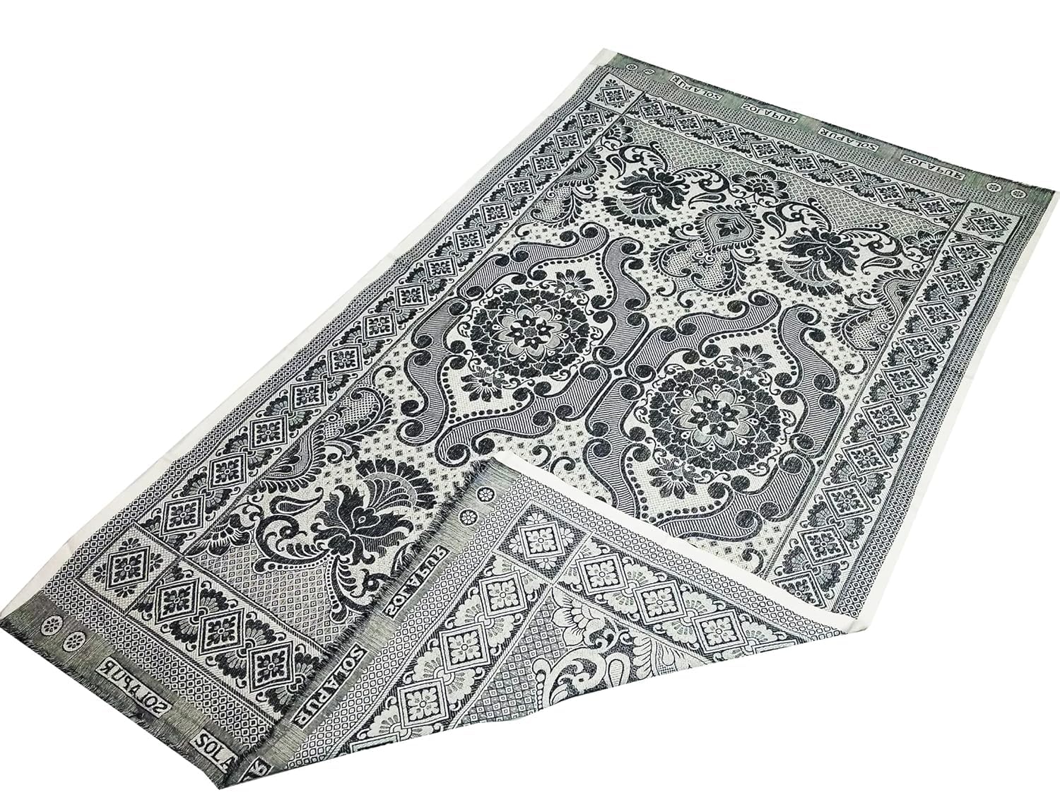 Cotton Single Size Solapur Chaddar Blanket Pack of 4 – Lightweight Multicolor Floral Design | TC 250 - Image 4