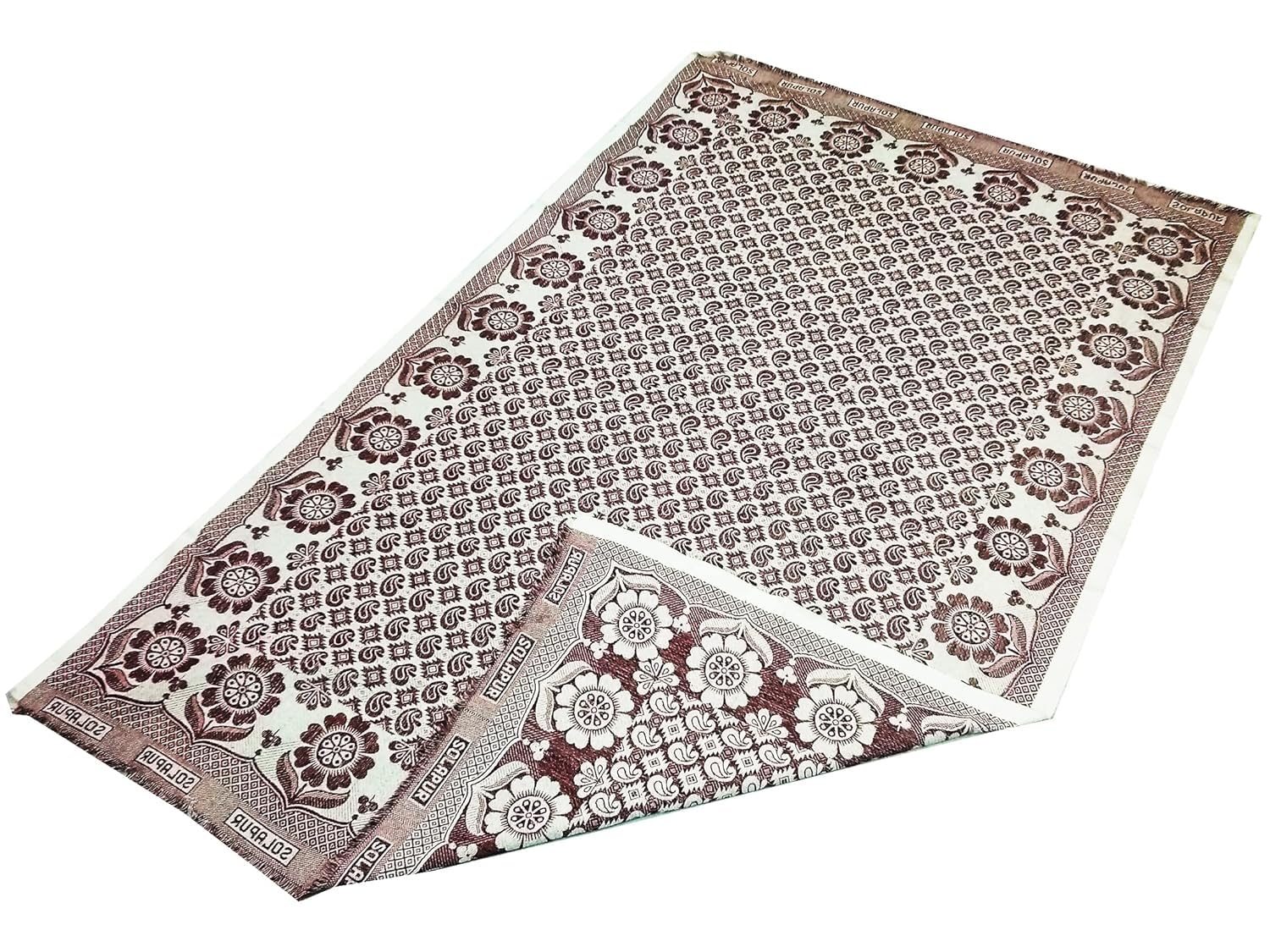Cotton Single Size Solapur Chaddar Blanket Pack of 4 – Lightweight Multicolor Floral Design | TC 250 - Image 6