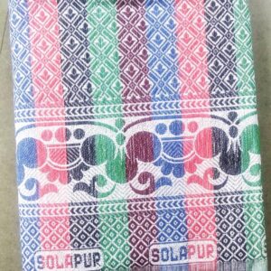 Cotton Solapur Chaddar / Blanket - Floral Design (Multi Mix) | TC 250 Single Size