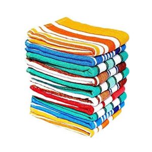 Cotton Striped Hand Towels High Absorbent (Set of 6) – Multicolor Hand Towels