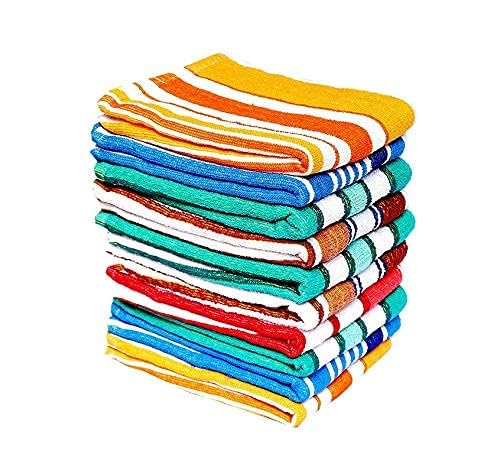 Cotton Striped Hand Towels High Absorbent (Set of 6) – Multicolor Hand Towels