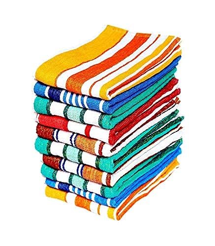 Cotton Striped Hand Towels High Absorbent (Set of 6) – Multicolor Hand Towels - Image 2