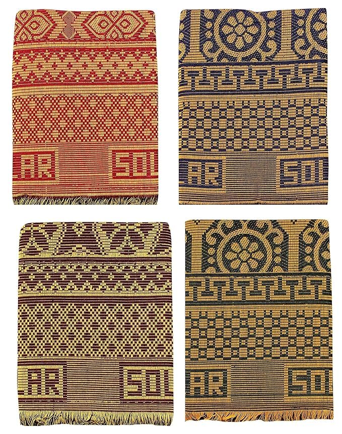 Dollar Solapur Chaddar Blanket Pack of 4 – Multicolor Single Size 100% Cotton