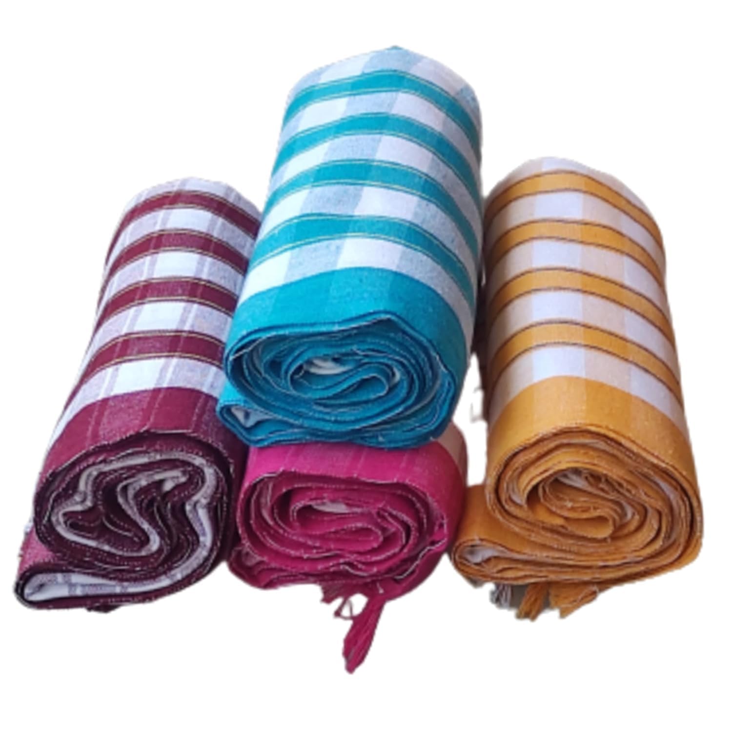 Handloom 100% Pure Cotton Towels (Pack of 5) XXXL Size – Multicolor