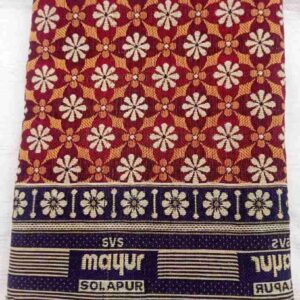 Mayur Solapur Cotton Blanket Chaddar Floral Top Sheet Bedsheet Pack of 1 | TC 250 Red Floral Design