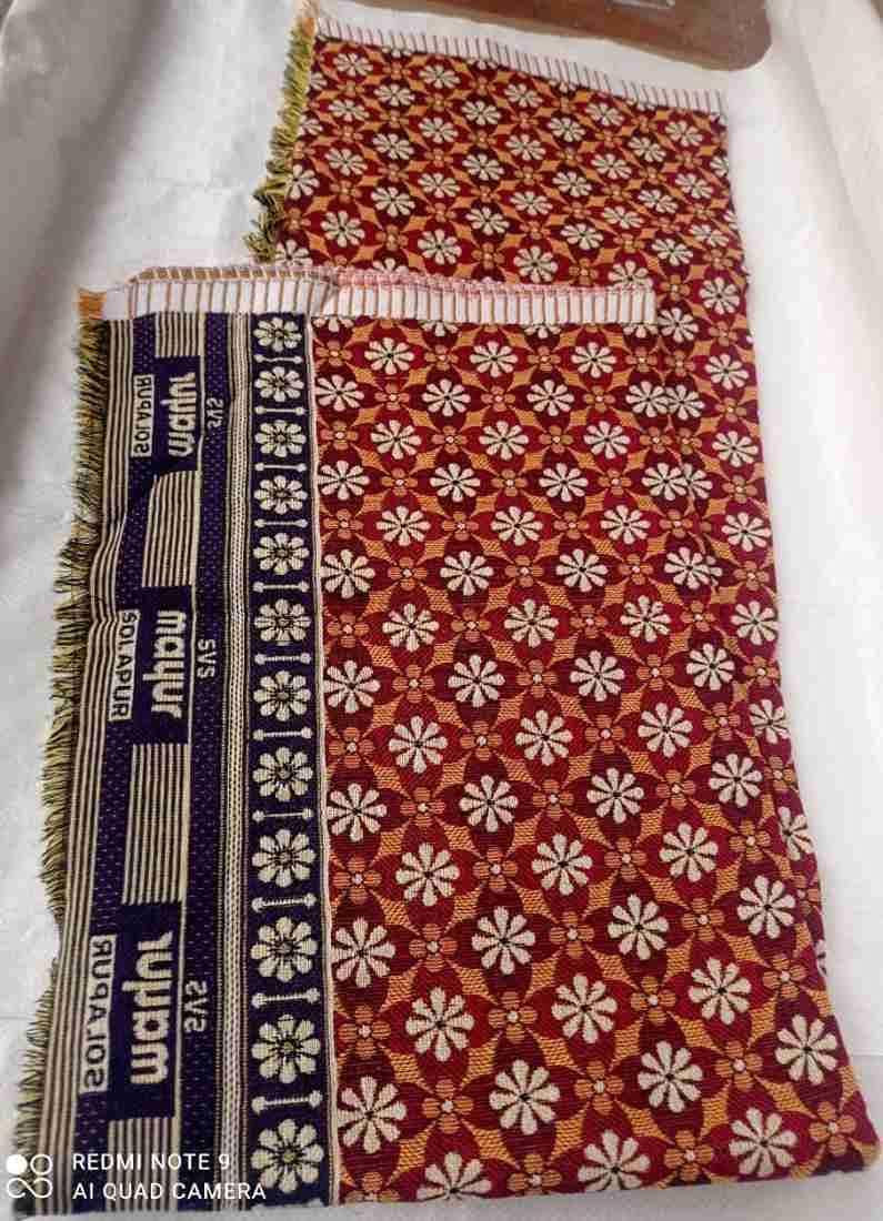 Mayur Solapur Cotton Blanket Chaddar Floral Top Sheet Bedsheet Pack of 1 | TC 250 Red Floral Design - Image 2