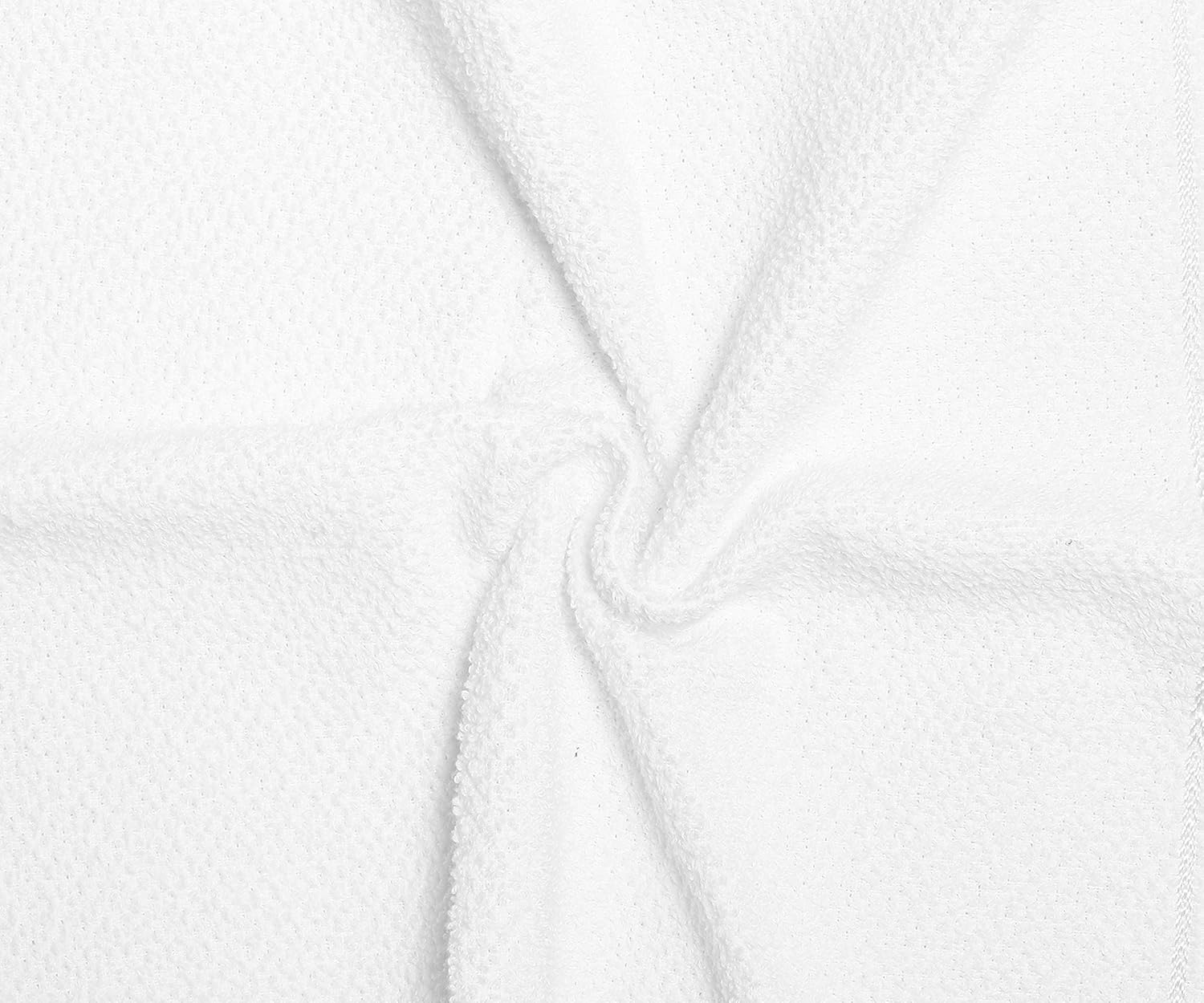 Quick Dry Solid Cotton Face & Hand Towel Set (Pack of 4) – 425 GSM White - Image 3