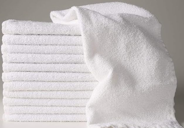 Quick Dry Solid Cotton Face & Hand Towel Set (Pack of 4) – 425 GSM White