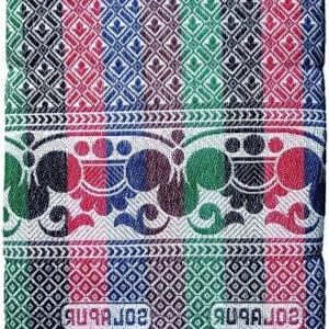 Solapuri Cotton 290 TC Single Bed Full Size Chaddar – Multicolor Floral Design - Set of 1
