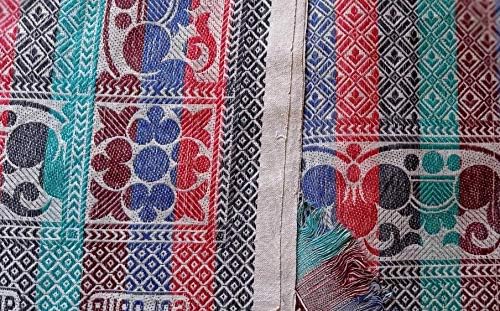 Solapuri Cotton 290 TC Single Bed Full Size Chaddar – Multicolor Floral Design - Set of 1 - Image 2