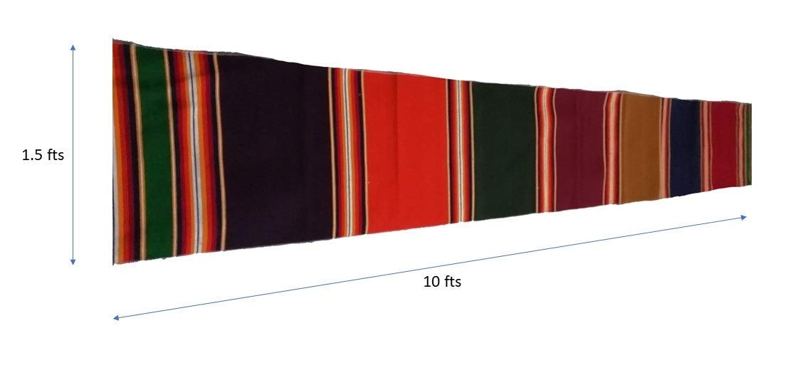 Striped Rectangular Cotton Patti Carpet (Multicolour) – Bhojan Patti Floor Runner Slug - Image 2