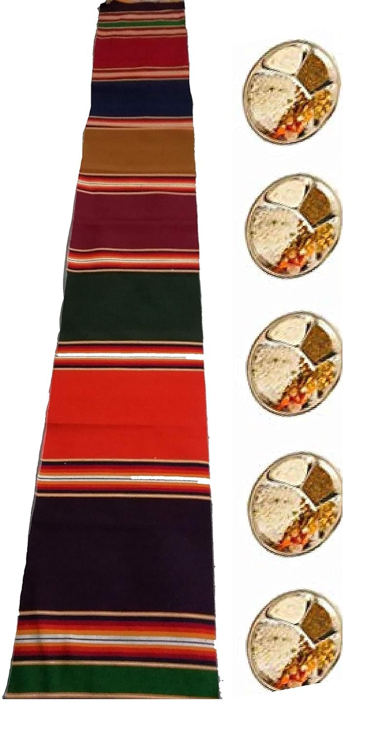 Striped Rectangular Cotton Patti Carpet (Multicolour) – Bhojan Patti Floor Runner Slug