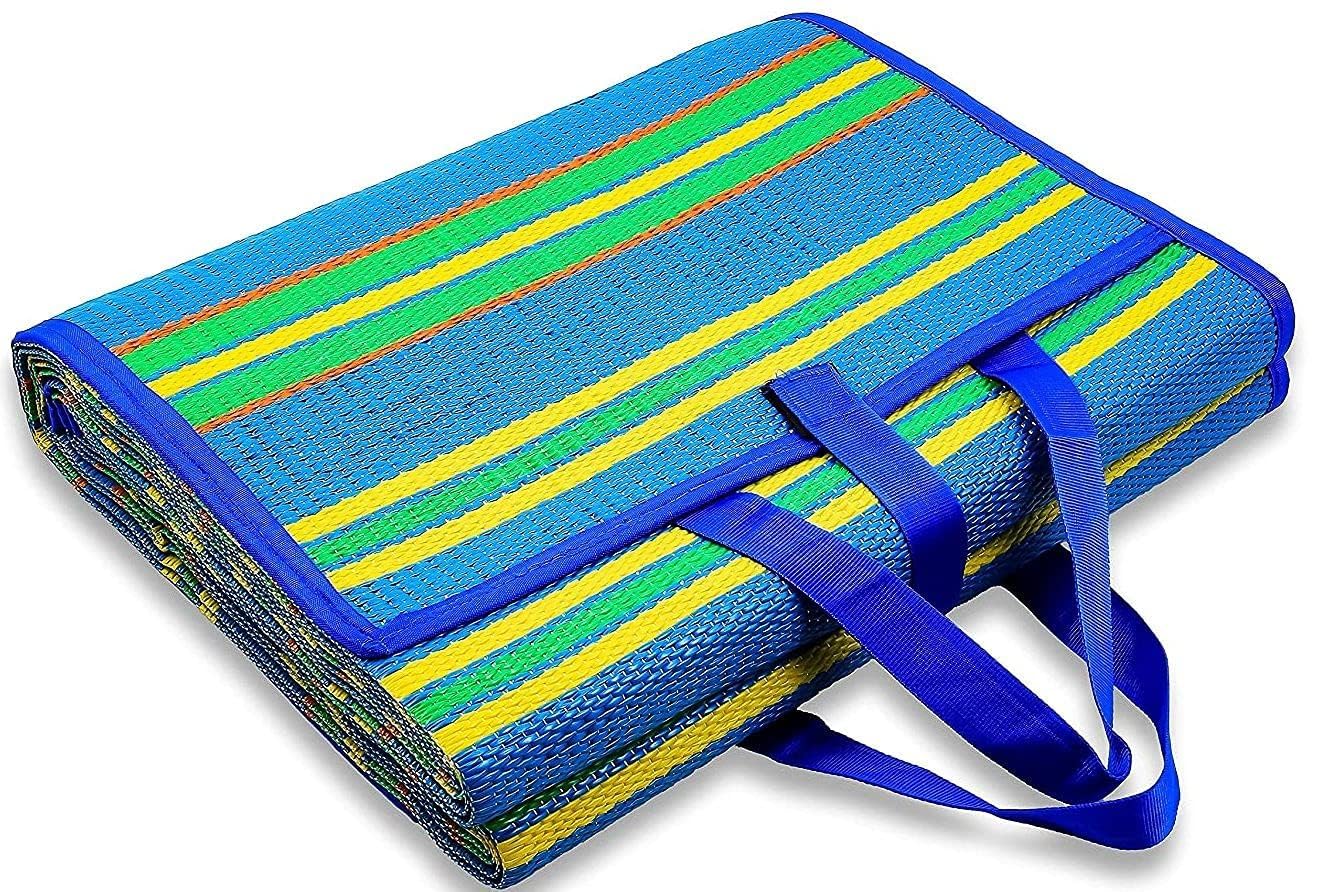 Foldable Plastic Floor Mat (Chatai) Multicolor – Waterproof Picnic & Outdoor Mat
