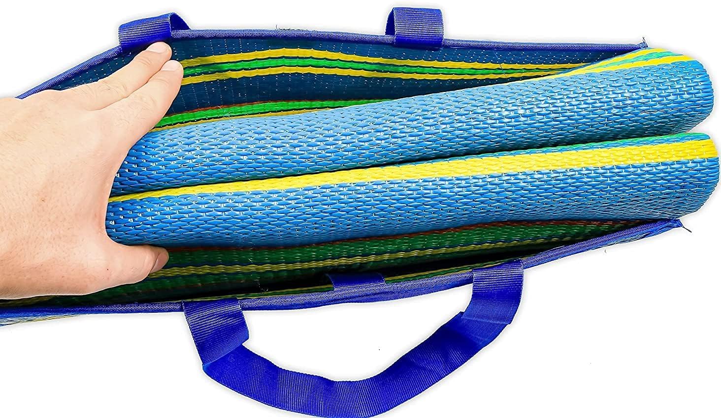 Foldable Plastic Floor Mat (Chatai) Multicolor – Waterproof Picnic & Outdoor Mat - Image 3