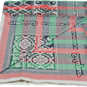 Solapur Cotton Chaddar - Design Set 1 - Multicolor Single Size